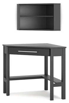 Otaska Home Office Corner Desk with Bookcase - MyWaynesHome #