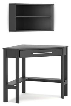 Otaska Home Office Corner Desk with Bookcase - MyWaynesHome #