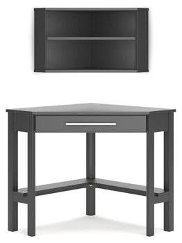 Otaska Home Office Corner Desk with Bookcase - MyWaynesHome #