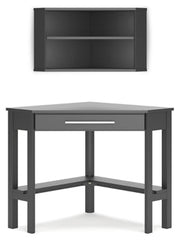 Otaska Home Office Corner Desk with Bookcase - MyWaynesHome #