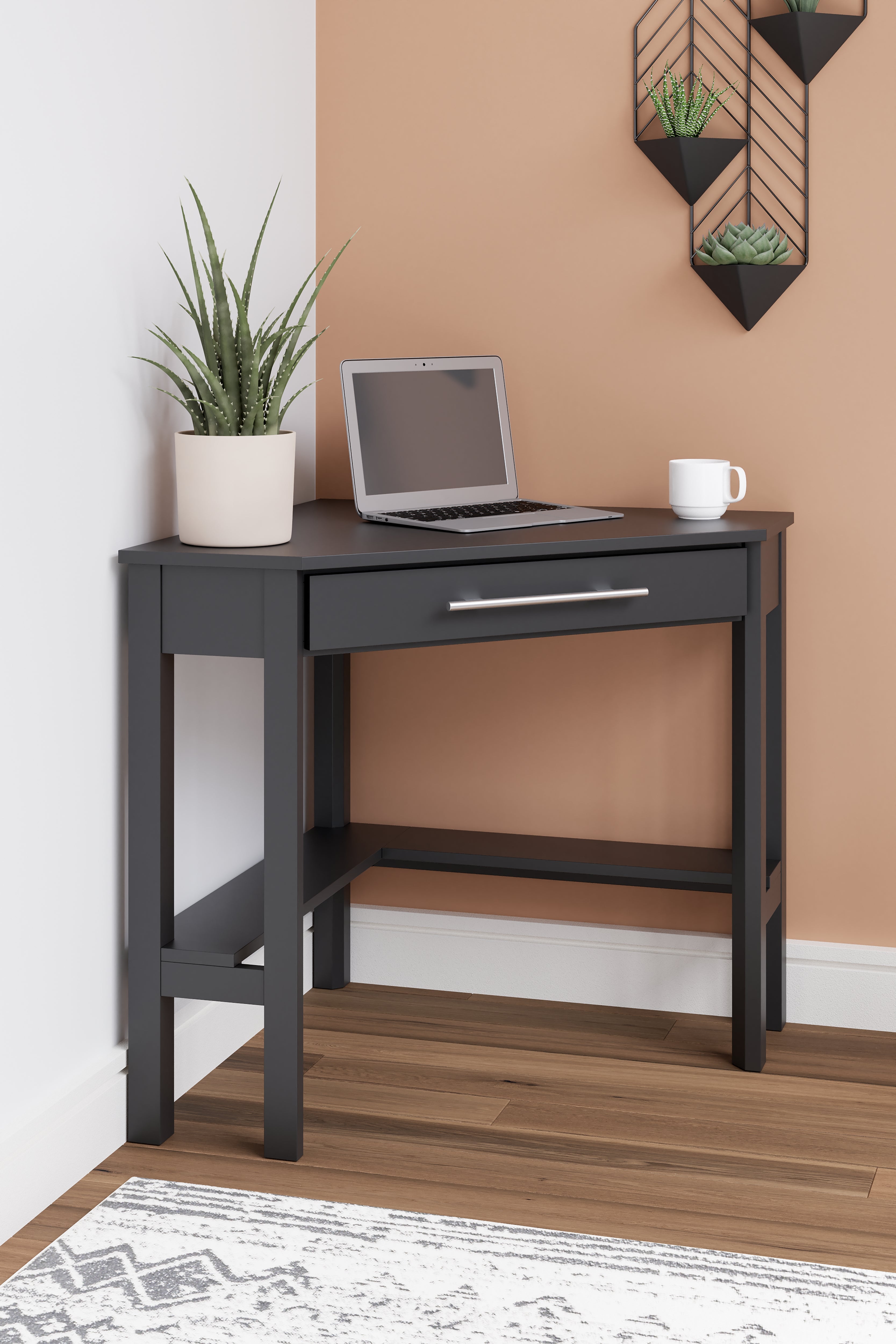 Otaska Home Office Corner Desk with Bookcase - MyWaynesHome #