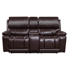 CICERO CONSOLE LOVESEAT W/ PWR FR & HR-BROWN - MyWaynesHome #