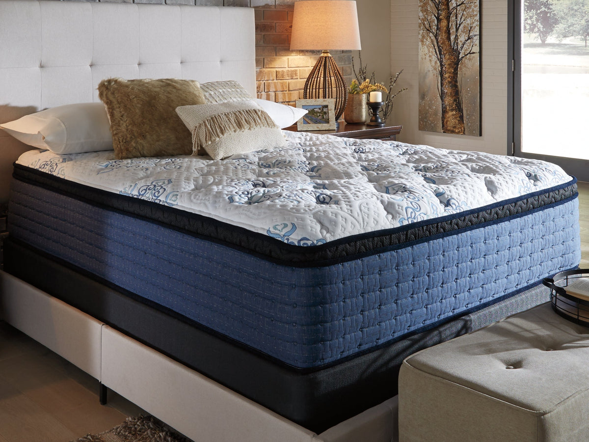 Mt Dana Euro Top Queen Mattress with Head-Foot Model Better Queen Adjustable Base - MyWaynesHome #