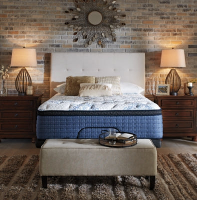 Mt Dana Euro Top Queen Mattress with Head-Foot Model Better Queen Adjustable Base - MyWaynesHome #