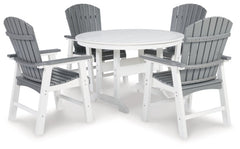 Crescent Luxe Outdoor Dining Table and 4 Chairs - MyWaynesHome #