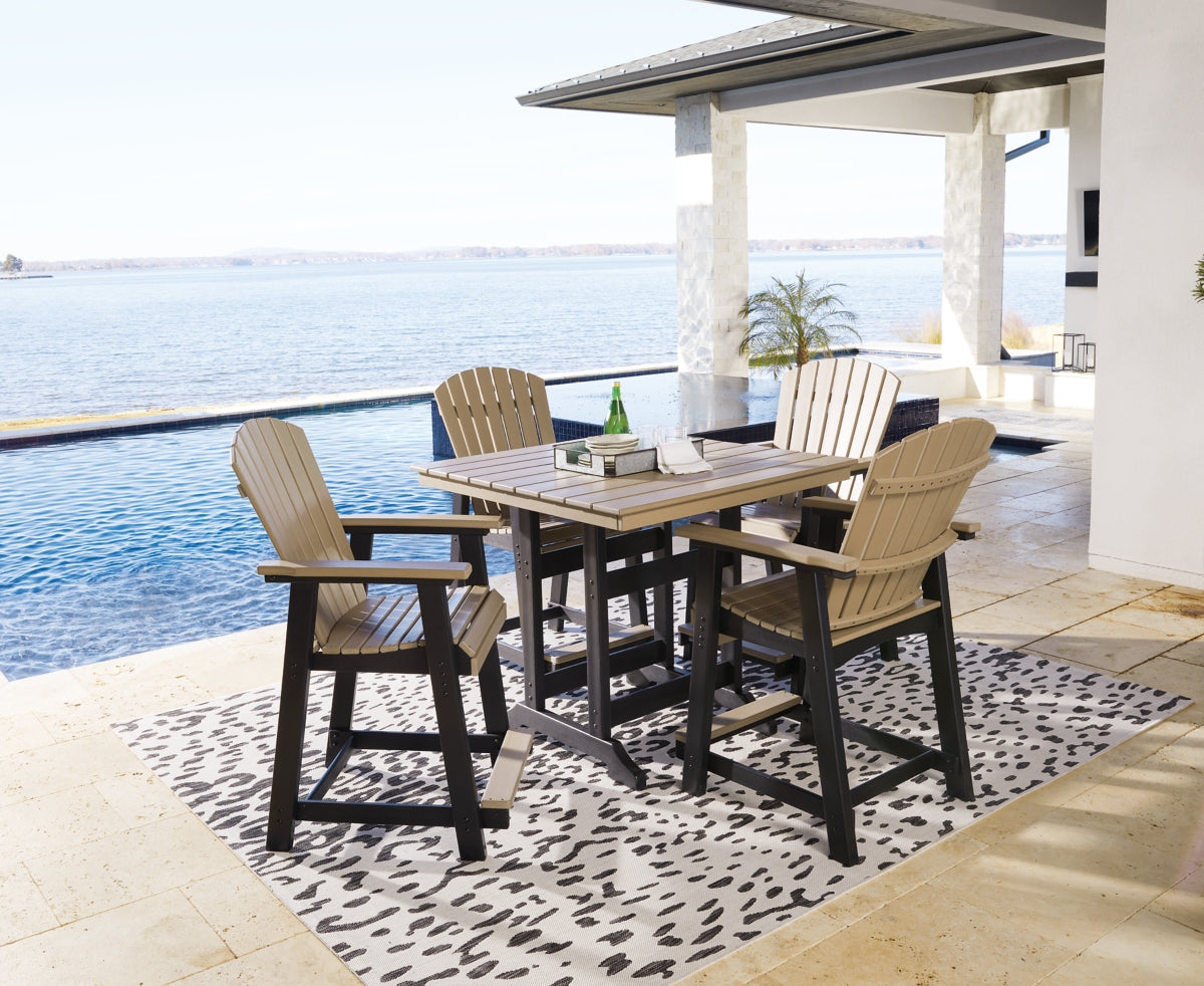 Fairen Trail Outdoor Counter Height Dining Table and 4 Barstools - MyWaynesHome #