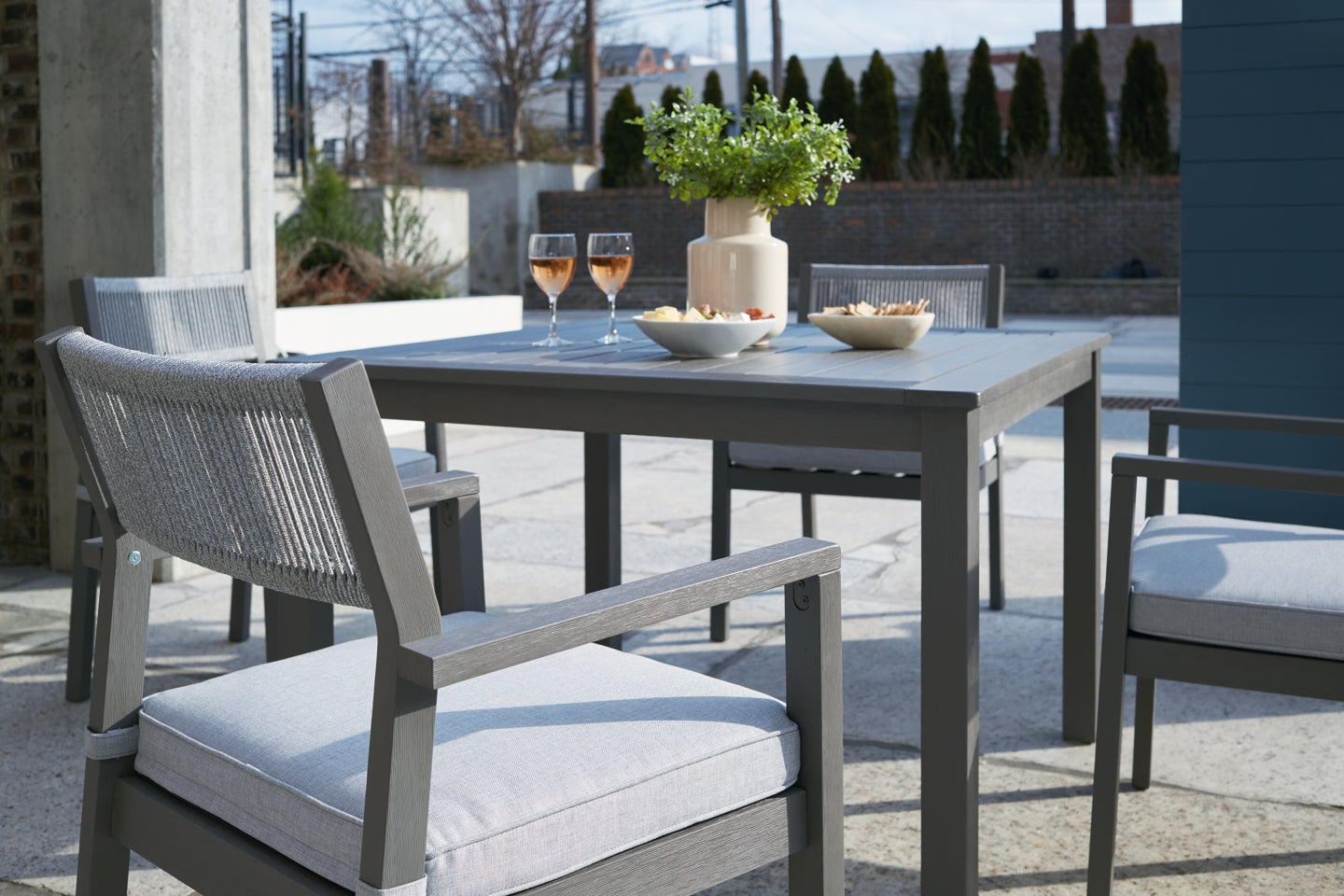 Eden Town Outdoor Dining Table and 4 Chairs - MyWaynesHome #