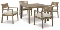 Aria Plains Outdoor Dining Table and 4 Chairs - MyWaynesHome #