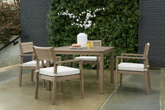 Aria Plains Outdoor Dining Table and 4 Chairs - MyWaynesHome #