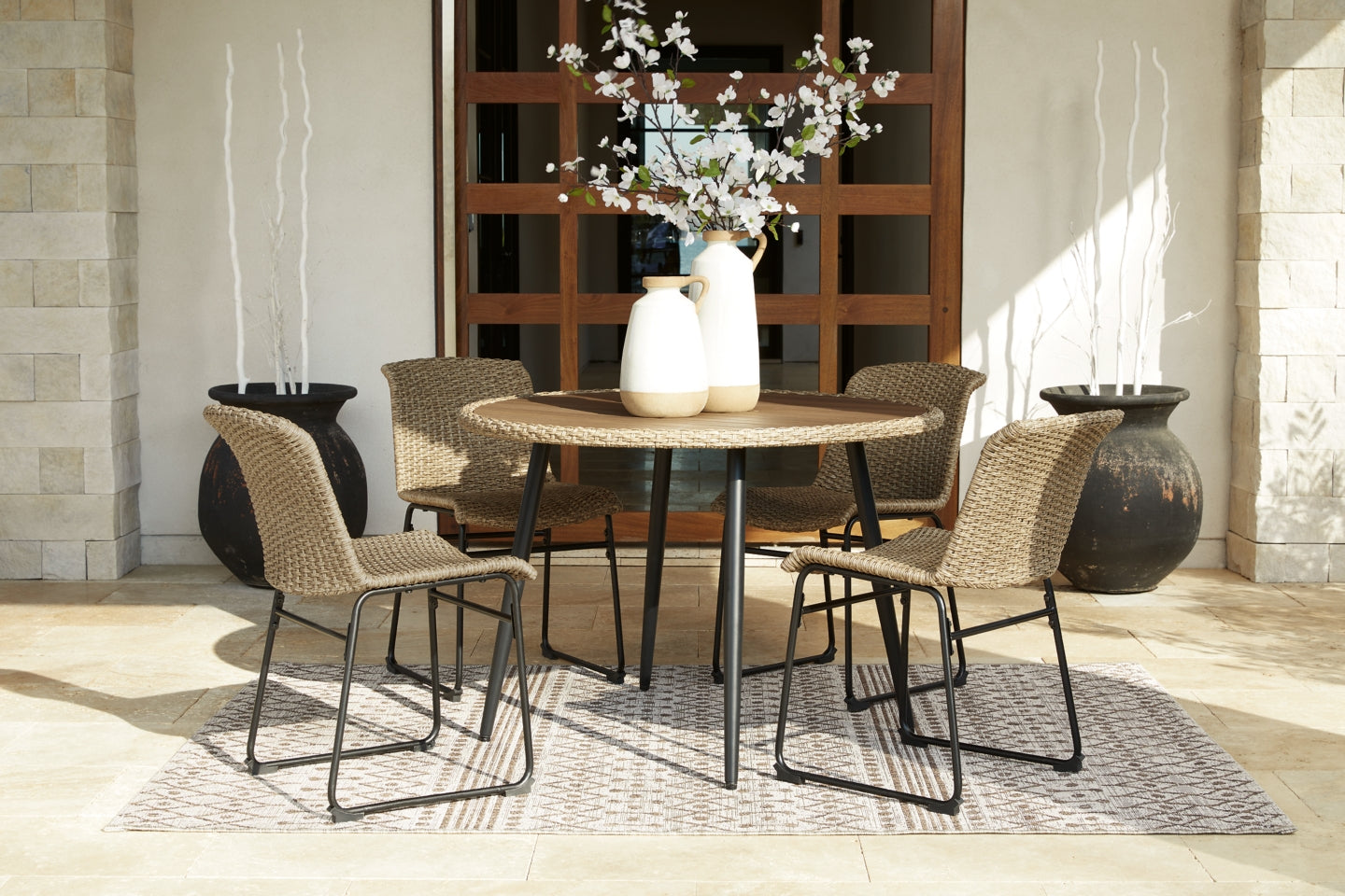 Amaris Outdoor Dining Table and 4 Chairs - MyWaynesHome #