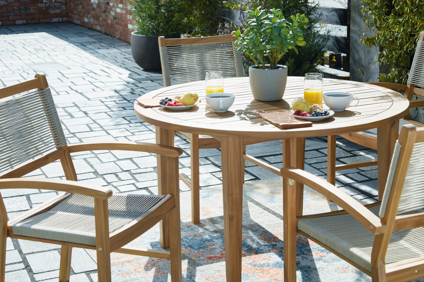 Janiyah Outdoor Dining Table and 4 Chairs - MyWaynesHome #