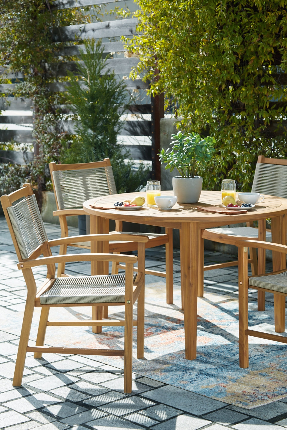 Janiyah Outdoor Dining Table and 4 Chairs - MyWaynesHome #