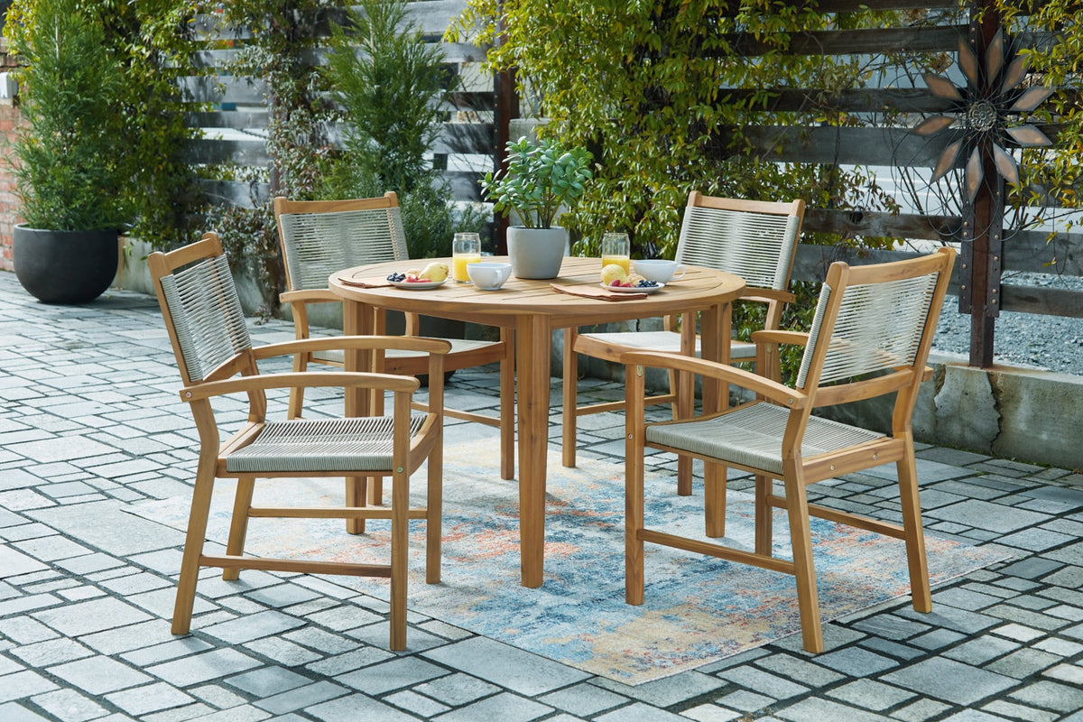 Janiyah Outdoor Dining Table and 4 Chairs - MyWaynesHome #