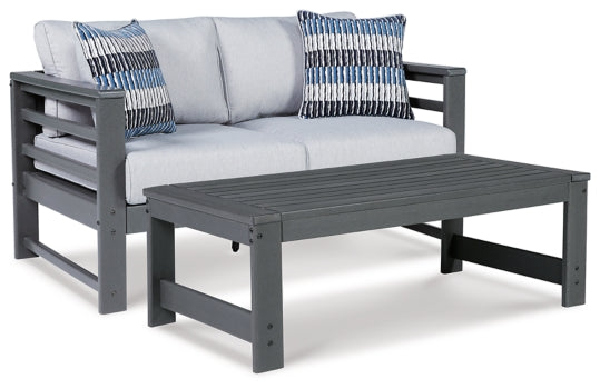 Amora Outdoor Loveseat with Coffee Table - MyWaynesHome #