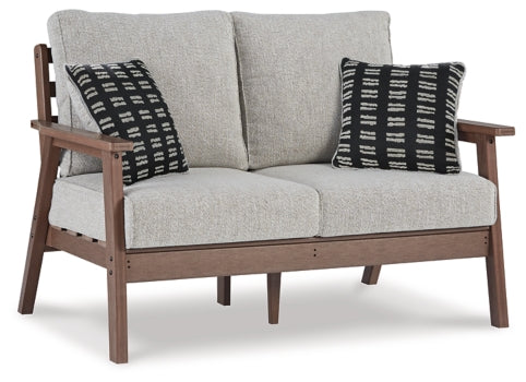 Emmeline Outdoor Loveseat with Coffee Table - MyWaynesHome #