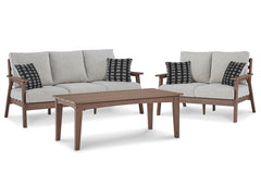 Emmeline Outdoor Sofa and Loveseat with Coffee Table - MyWaynesHome #