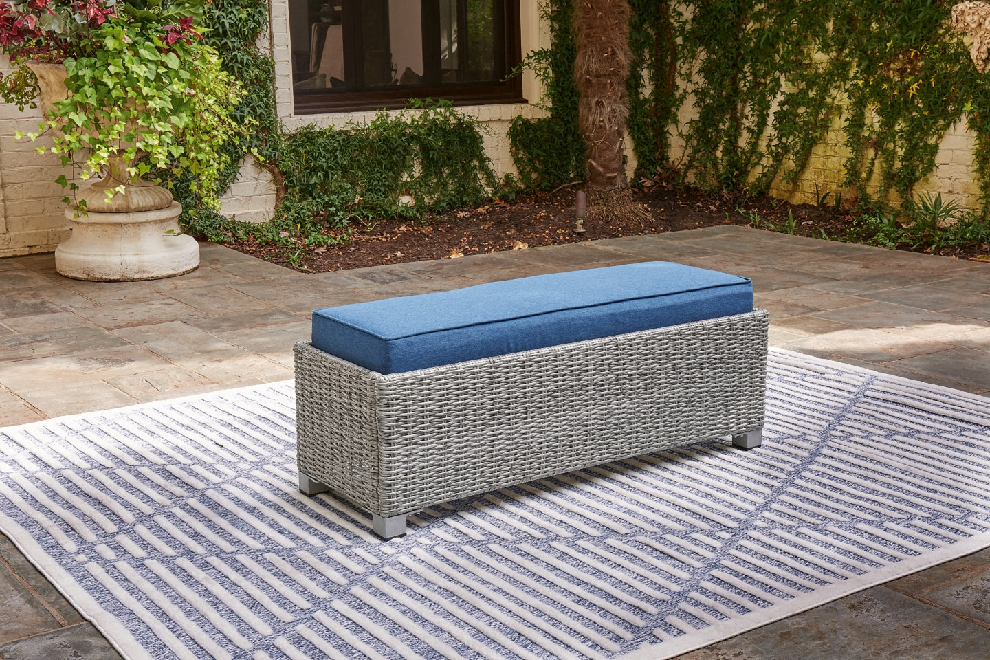Naples Beach Outdoor Bench with Cushion - MyWaynesHome #