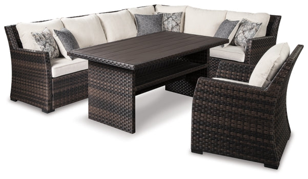 Easy Isle 3-Piece Outdoor Sectional with Chair and Coffee Table - MyWaynesHome #