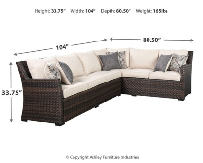 Easy Isle 3-Piece Outdoor Sectional with Chair and Coffee Table - MyWaynesHome #