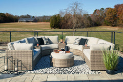 Calworth Outdoor 9-Piece Sectional with Ottoman - MyWaynesHome #