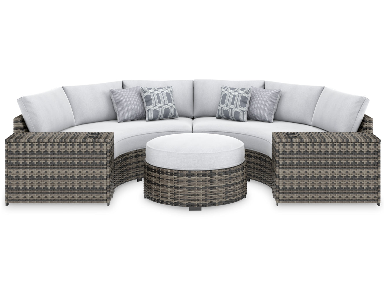 Harbor Court 4-Piece Outdoor Sectional with Ottoman - MyWaynesHome #