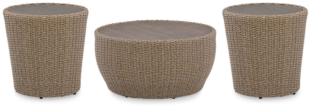 Danson Outdoor Coffee Table with 2 End Tables - MyWaynesHome #