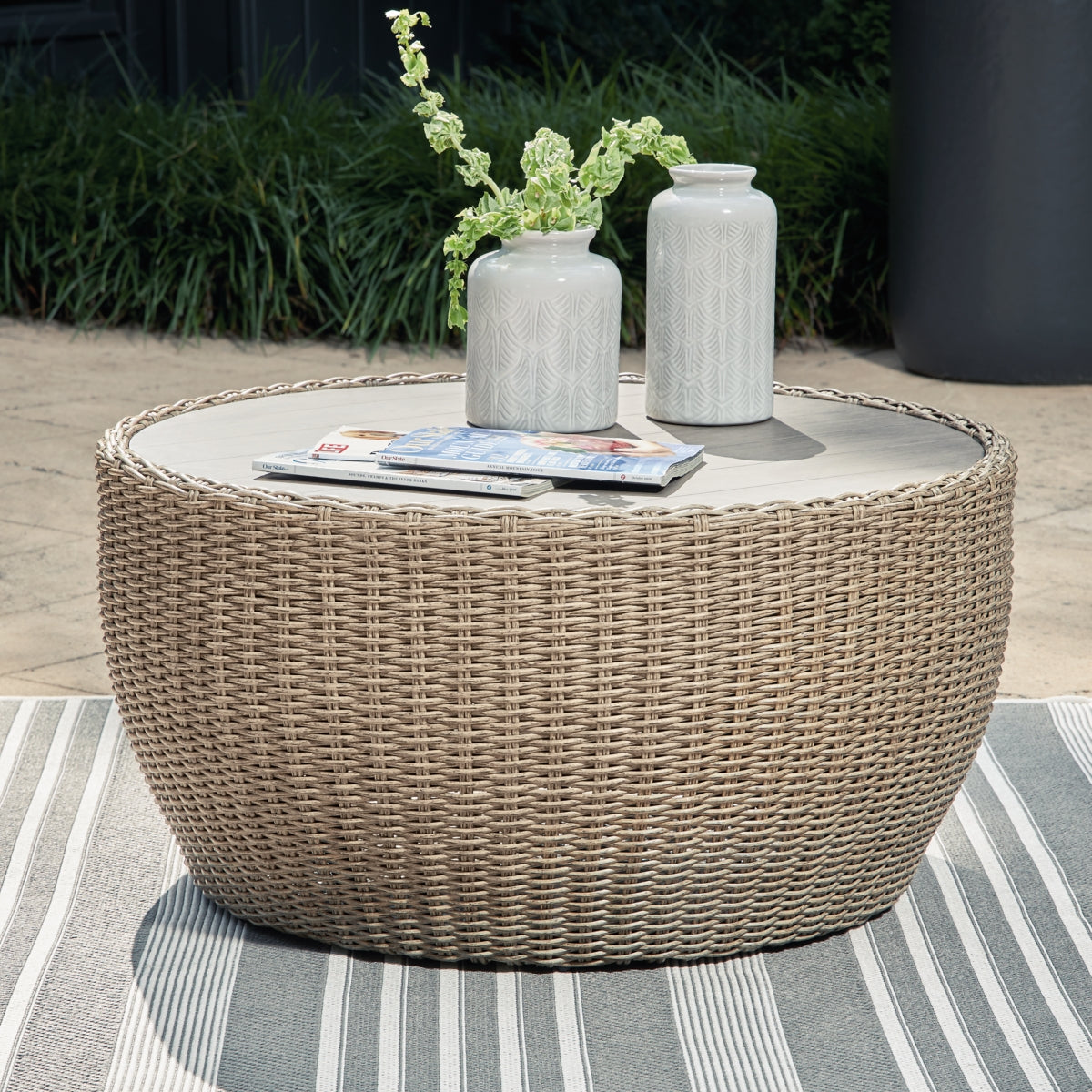 Danson Outdoor Coffee Table with 2 End Tables - MyWaynesHome #