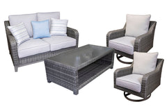 Elite Park Outdoor Loveseat and 2 Lounge Chairs with Coffee Table - MyWaynesHome #