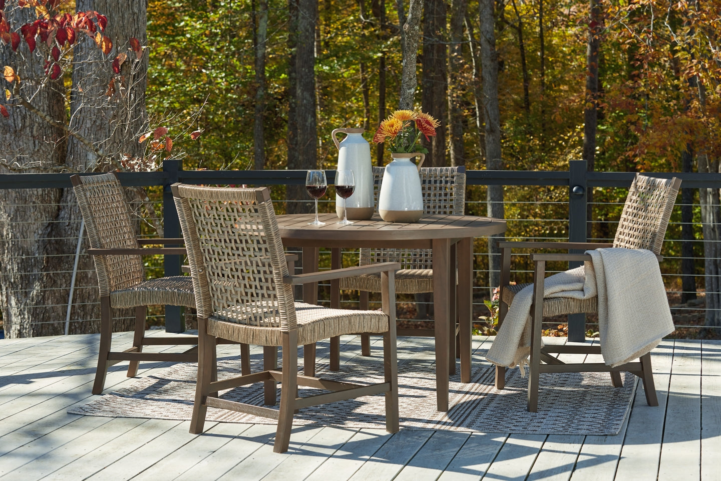 Germalia Outdoor Dining Table and 4 Chairs - MyWaynesHome #