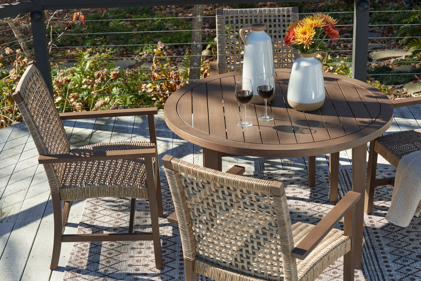 Germalia Outdoor Dining Table and 4 Chairs - MyWaynesHome #