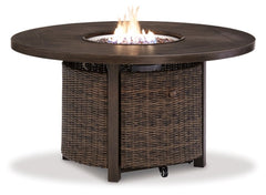 Paradise Trail Outdoor Fire Pit Table with 4 Lounge Chairs