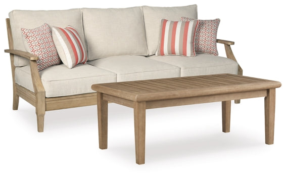 Clare View Outdoor Sofa with Coffee Table - MyWaynesHome #