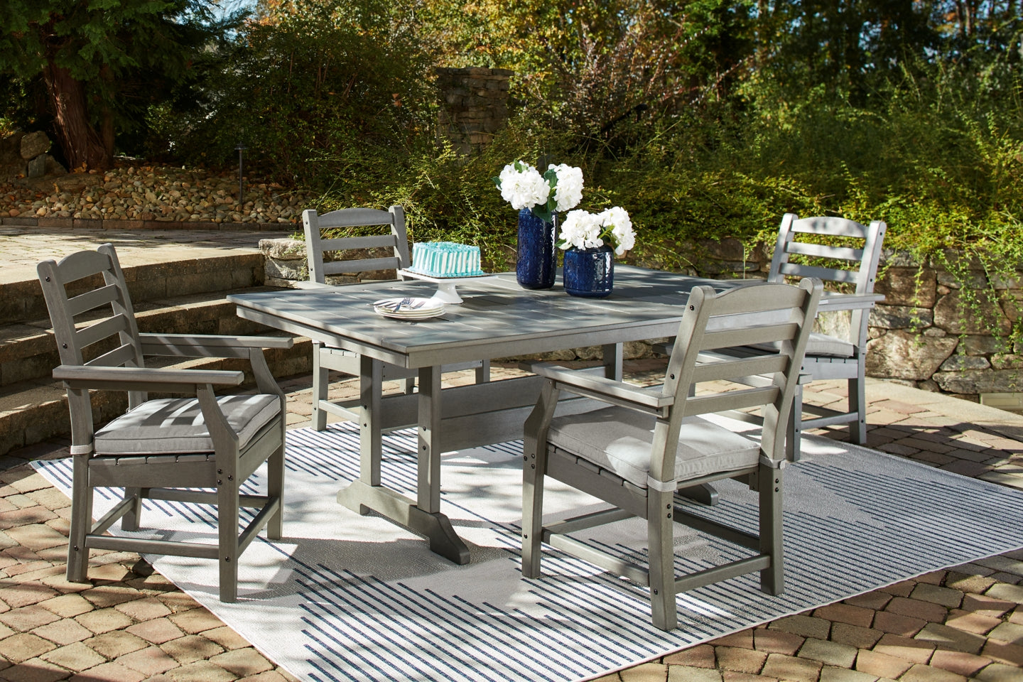 Visola Outdoor Dining Table and 4 Chairs - MyWaynesHome #