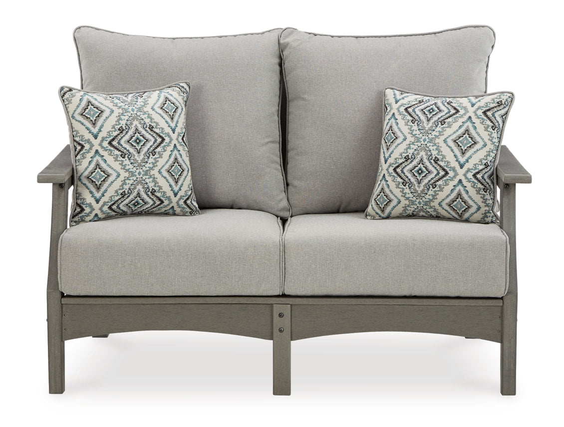 Visola Outdoor Sofa and Loveseat with Coffee Table - MyWaynesHome #