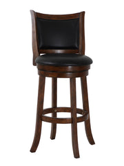 BRISTOL 29" BAR STOOL W/BLACK PU CUSHIONS-BROWN - MyWaynesHome #