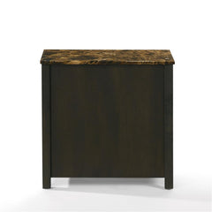 SAMSON END TABLE W/DRWR-ESPRESSO W/FAUX MARBLE TOP - MyWaynesHome #