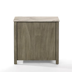SAMSON END TABLE W/DRWR-GRAY W/FAUX MARBLE TOP - MyWaynesHome #
