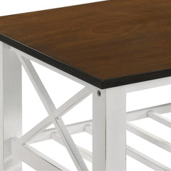 VESTA COFFEE TABLE-TWO TONE CREME/BROWN - MyWaynesHome #