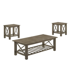 VESTA COFFEE TABLE & 2 END TABLE SET-GRAY - MyWaynesHome #