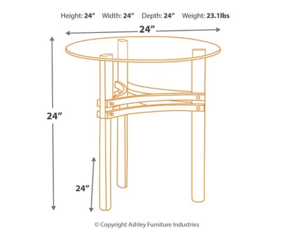 Braddoni Coffee Table with 1 End Table - MyWaynesHome #