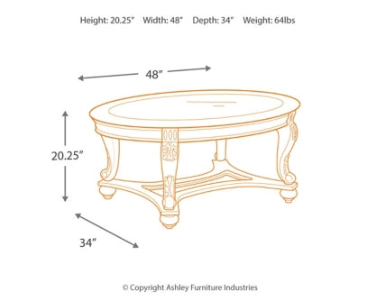 Norcastle Coffee Table with 1 End Table - MyWaynesHome #