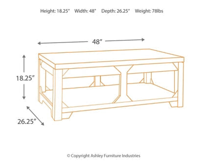 Rogness Coffee Table with 1 End Table - MyWaynesHome #