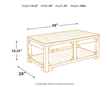 Fregine Coffee Table with 2 End Tables - MyWaynesHome #