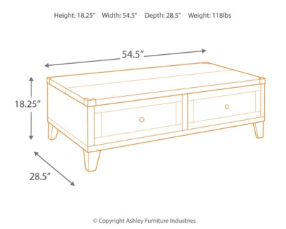 Todoe Coffee Table with 1 End Table - MyWaynesHome #