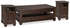 Barilanni Coffee Table with 2 End Tables - MyWaynesHome #