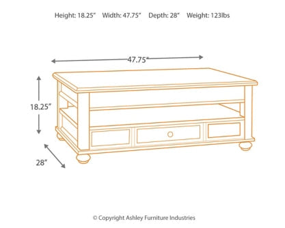 Barilanni Coffee Table with 1 End Table - MyWaynesHome #