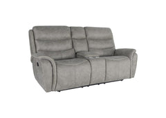 KAMARI CONSOLE LOVESEAT W/ DUAL RECLINERS-GRAY - MyWaynesHome #