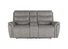 KAMARI CONSOLE LOVESEAT W/ DUAL RECLINERS-GRAY - MyWaynesHome #