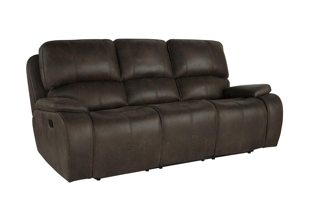 BROOKINGS  SOFA W/DUAL RECLINER-BROWN - MyWaynesHome #