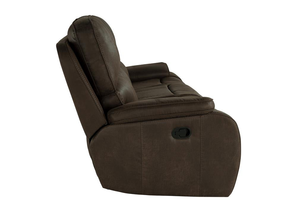 BROOKINGS  SOFA W/DUAL RECLINER-BROWN - MyWaynesHome #